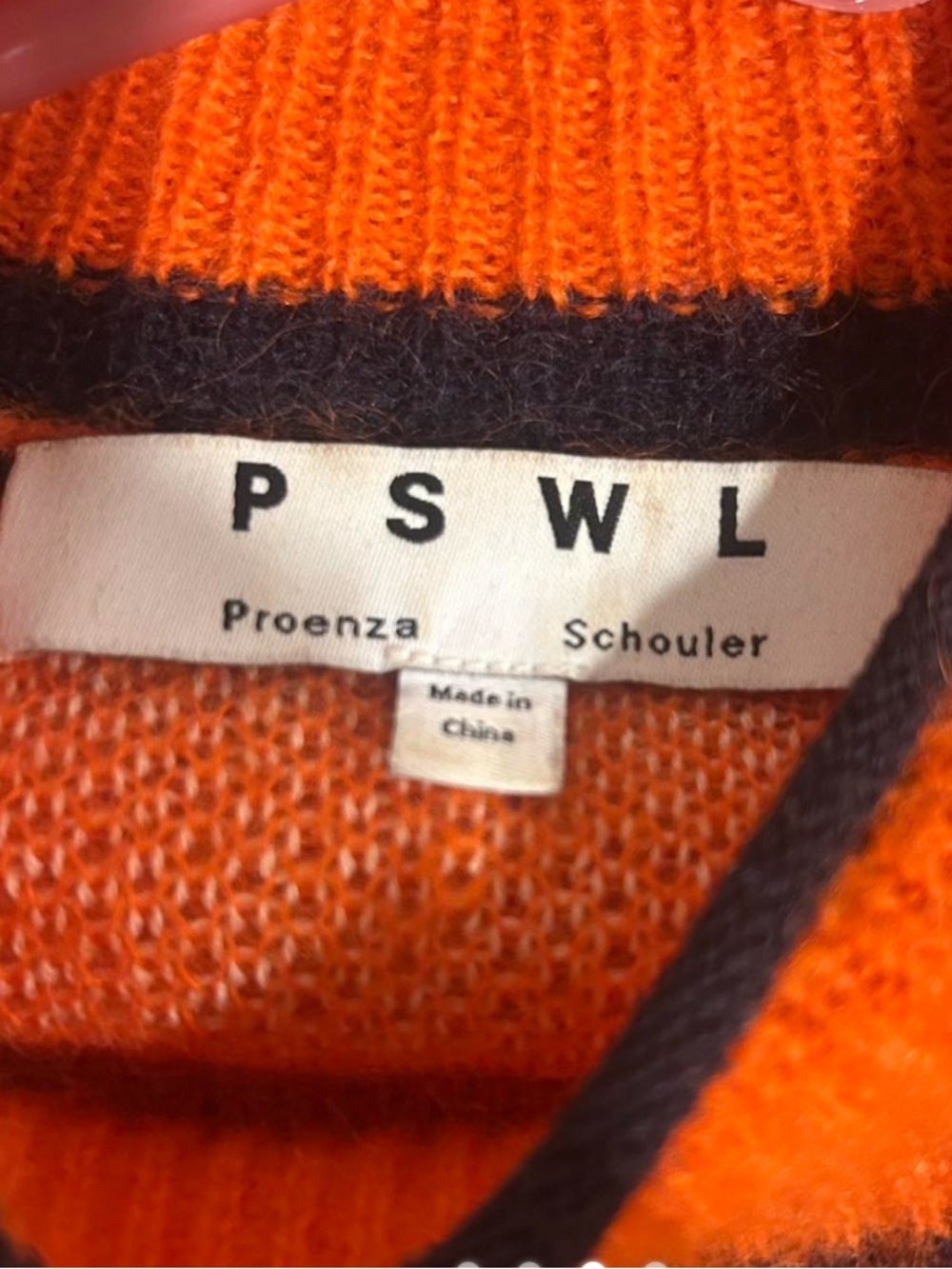 Proenza Schouler Orange Striped Turtleneck Sweater - Picture 3 of 4
